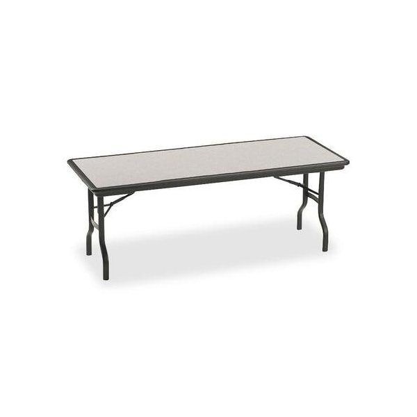 Iceberg IndestrucTable Ultimate Folding Table, Black With Granite Inlay Top, 30 in W x 72 in L x 29 in H ICE65127 - main